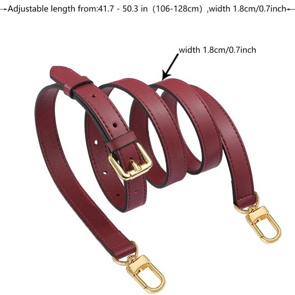 Vachetta Leather Adjustable Crossbody Strap Replacement for Luggage Bag - Picture 6 of 6